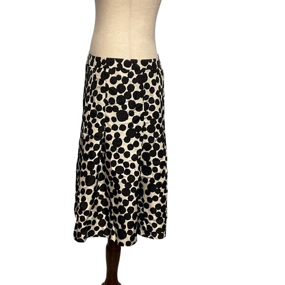 Banana Republic Silk Polka Dot Skirt Sz 6 - Picture 3 of 9